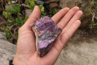 Natural Metallic Purpurite Cobbed Specimens x 6 From Erongo, Namibia