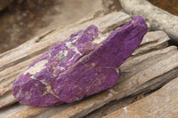 Natural Metallic Purpurite Cobbed Specimens x 6 From Erongo, Namibia