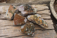 Natural Libethenite Crystals On Dolomite Matrix Specimens x 5 From Shituru, Congo