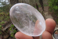 Polished Clear Quartz Galet-Palm Stones x 12 From Madagascar