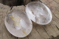 Polished Clear Quartz Galet-Palm Stones x 12 From Madagascar