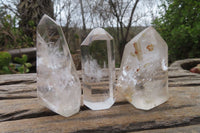 Polished Clear Quartz Points x 12 From Madagascar