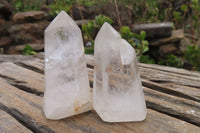 Polished Clear Quartz Points x 12 From Madagascar