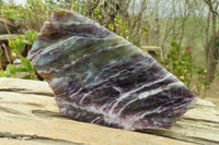 Polished Watermelon Fluorite Slices x 2 From Uis, Namibia