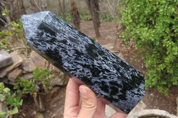 Polished Large Merlinite Gabbro Point x 1 From Madagascar