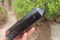 Polished Black Basalt Point-Prisms x 6 From Antsirabe, Madagascar