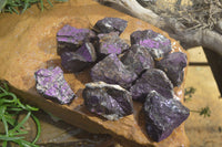 Natural Metallic Purpurite Cobbed Specimens x 12 From Erongo, Namibia