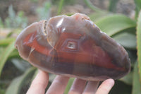 Polished Red Sashe River Agate Nodules x 2 From Sashe River, Zimbabwe