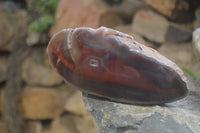 Polished Red Sashe River Agate Nodules x 2 From Sashe River, Zimbabwe