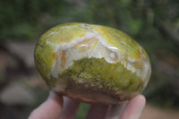 Polished Green Opal Standing Free Forms x 2 From Antsirabe, Madagascar