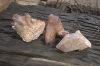 Natural Hematoid Quartz Specimens x 3 From Karoi, Zimbabwe