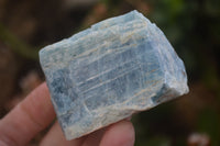 Natural Blue Aquamarine Cobbed Specimens x 6 From Angola