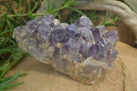 Natural Dark Amethyst Clusters x 2 From Mapatizya, Zambia