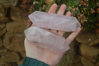 Polished Double Terminated Rose Quartz Points x 4  From Madagascar