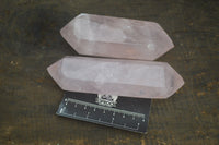 Polished Double Terminated Rose Quartz Points x 4  From Madagascar