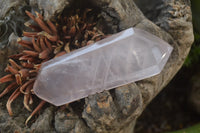 Polished Double Terminated Rose Quartz Points x 4  From Madagascar