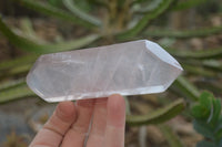 Polished Double Terminated Rose Quartz Points x 4  From Madagascar