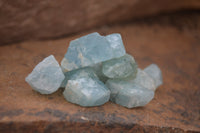 Natural Rare Blue Aquamarine Cobbed Pieces x 52 - Sold per 250 grams, From Angola