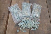 Natural Rare Blue Aquamarine Cobbed Pieces x 52 - Sold per 250 grams, From Angola