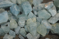 Natural Rare Blue Aquamarine Cobbed Pieces x 52 - Sold per 250 grams, From Angola