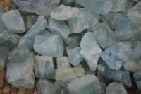 Natural Rare Blue Aquamarine Cobbed Pieces x 52 - Sold per 250 grams, From Angola