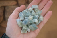 Natural Rare Blue Aquamarine Cobbed Pieces x 52 - Sold per 250 grams, From Angola