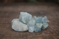 Natural Rare Blue Aquamarine Cobbed Pieces x 52 - Sold per 250 grams, From Angola