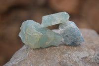 Natural Rare Blue Aquamarine Cobbed Pieces x 52 - Sold per 250 grams, From Angola