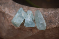 Natural Rare Blue Aquamarine Cobbed Pieces x 52 - Sold per 250 grams, From Angola