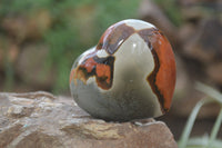 Polished Polychrome Jasper Hearts x 6 From Mahajanga, Madagascar