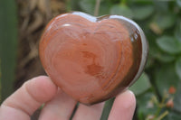 Polished Polychrome Jasper Hearts x 6 From Mahajanga, Madagascar