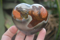 Polished Polychrome Jasper Hearts x 6 From Mahajanga, Madagascar