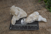 Natural Drusy Quartz Coated Calcite Spearhead Pseudomorph Specimens x 35 From Alberts Mountain, Lesotho