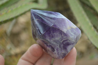 Polished Chevron Amethyst Points x 6 From Madagascar