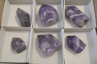 Polished Chevron Amethyst Points x 6 From Madagascar