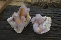 Natural Ametrine Spirit Quartz Clusters x 2 From Boekenhouthoek, South Africa