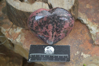 Polished Rhodonite Hearts x 2 From Ambindavato, Madagascar