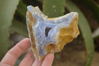 Natural Blue Lace Agate Geode Specimens x 12 From Nsanje, Malawi