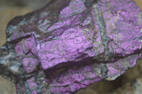 Natural Metallic Purpurite Cobbed Specimens x 6 From Erongo, Namibia