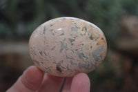 Polished Peachy Runestone Feldspar Massage Gallet - Palm stones x 12 From Kings Ranch, Zimbabwe