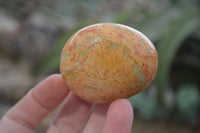 Polished Peachy Runestone Feldspar Massage Gallet - Palm stones x 12 From Kings Ranch, Zimbabwe