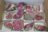 Natural Salrose Cobaltion Dolomite Specimens x 12 From Kakanda, Congo