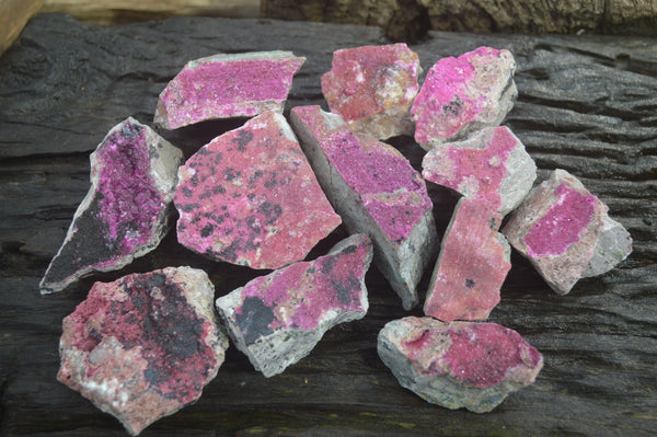 Natural Salrose Cobaltion Dolomite Specimens x 12 From Kakanda, Congo