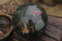 Polished XXL Bloodstone Sphere 1 x From Swaziland