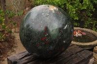 Polished XXL Bloodstone Sphere 1 x From Swaziland