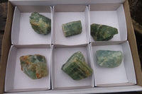 Natural Blue Aquamarine Cobbed Specimens x 6 From Angola (Copy)