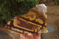 Polished On One Side Nguni Jasper Specimens x 3 From Prieska, South Africa