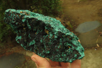 Natural Silky Malachite Specimens x 3 From Kasompe, Congo