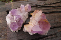 Natural Jacaranda Amethyst Clusters x 4 From Zambia