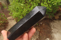 Polished Black Basalt Points -Prisms x 6 From Madagascar